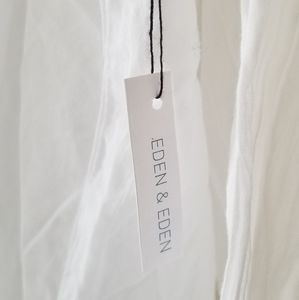 Eden and Eden cotton white poet's shirt, one size, oversized